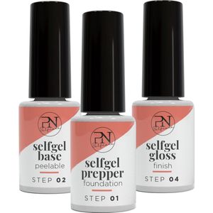 PN Selfcare Gellak - Voordeelset 3x6ml Hema-Vrij - Primer - Peel Base Coat - Top Coat - Afpelbare Gel Nagellak - Starterspakket Combi Deal
