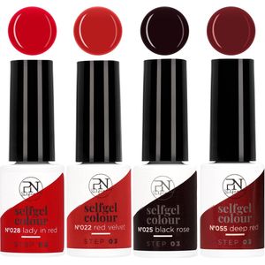 PN Selfcare Timeless Red - Hema vrij - Gellak - Gel Nagellak - Gellak Starterspakket - 4x6ml - Rood