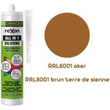 Rexon - Siliconenkit - Ral8001 - Okerbruin - 290ml