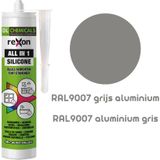 Rexon - Siliconenkit - RAL9007 - Grijs - Aluminiumkleurig - 290ml