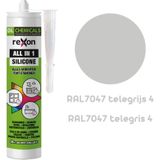 Rexon - Siliconenkit - Telegrijs - 290ml - 4-in-1