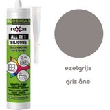 Rexon - Siliconenkit - Grijs - 290ml - Geschikt voor Gevels en Sanitair