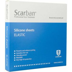 Scarban® - Elastic Silicone Sheet - Zelfklevend Siliconenverband - 1,4 mm Dikte - Herbruikbaar
