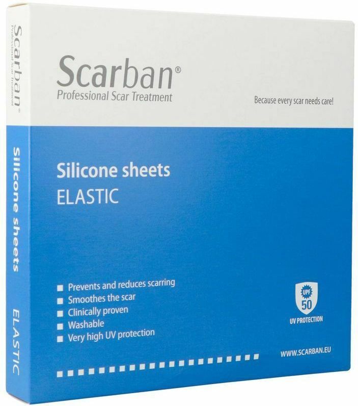 Scarban® - Elastic Silicone Sheet - Zelfklevend Siliconenverband - 1,4 mm Dikte - Herbruikbaar