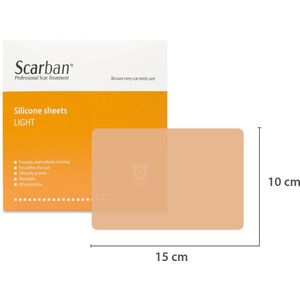 Scarban Light siliconenpleister 10 x 15 cm | vermindert littekens en littekenklachten | litteken pleister