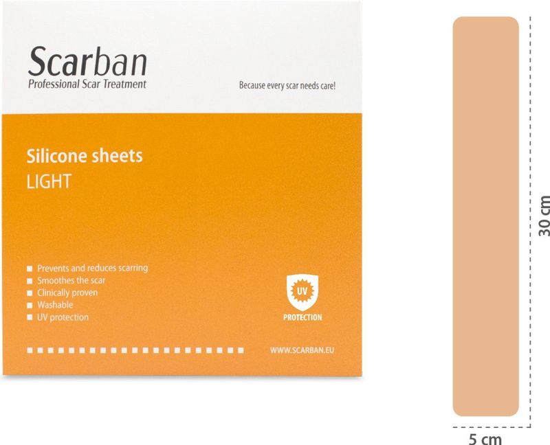 Siliconenpleisters - Dun - Flexibel - Geschikt voor Littekens - 2 Stuks