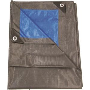 Talen Tools Afdekzeil 210gr/m2 6x10m - Duurzaam, Grijs/Blauw