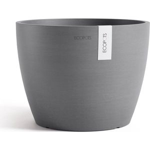 Ecopots Stockholm 31 - Grey - Ø31 x H23,5 cm - Ronde grijze bloempot
