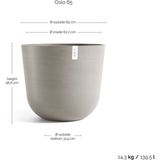 Ecopots - Oslo 65 - Ronde Bloempot - Taupe - Ø65 x H56,6 cm