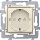 Niko - Wandcontactdoos Enkel 2P+Bev Ra Steek Inb - Creme - 16 A 250 V