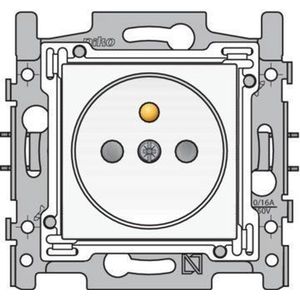 NIKO - WANDCONTACTDOOS 2P+A wit steekklemmen