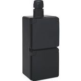 Niko - New Hydro - Wandcontactdoos - Zwart - Randaarde - Kindveilig