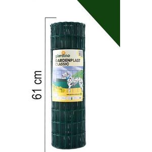 Tuingaas - groen geplastificeerd - op rol - 60 cm - 25 meter Stuk(s)