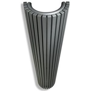 Vasco Carre Halfrond CR O designradiator halfrond verticaal 350x1800mm 1528 watt antraciet 111400350180000180301-0000