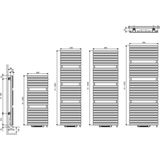 Elektrische radiator met blower vasco aster hf-el-bl 50x180.5 cm 2000w verkeerswit