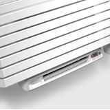 Elektrische radiator met blower vasco carre cb-el-bl 60x137.7 cm 2000w verkeerswit