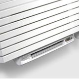 Vasco Carré CB-EL-BL design radiator elektrisch met blower 1137x500mm, 750W wit 113190500113700009016-0000