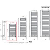 Elektrische Radiator Vasco Bathline Bb-el 500x1714mm 1000watt Wit