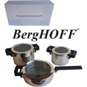 BergHOFF Neo Glass Kookpottenset Kuppersbusch 6-delig