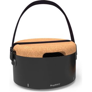 BergHoff Tafelgrill Leo Zwart - Houtskoolgrill Draagbaar - Camping Grill Incl. Accessoires