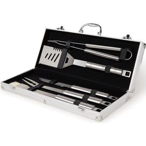BergHOFF - Essentials - Barbecuetools Set - Zwart - RVS - 5-delig