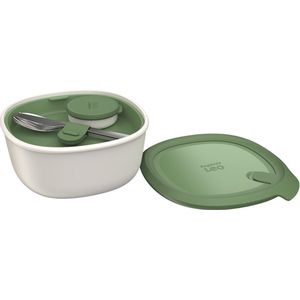BergHOFF Bol à salade Leo Bento avec couverts - Vert et gris - 6 pièces