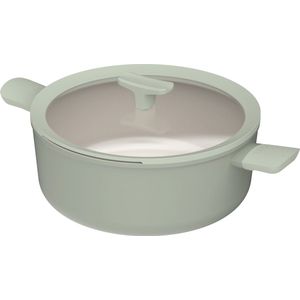 LEO Kookpot antikleef met deksel Balance Sage - Ø 28cm - Groen - PFAS-vrij