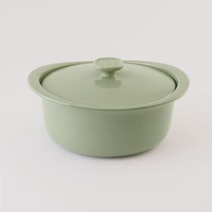 Balance Ovenschaal met Deksel, 4.3 L, 30.2 x 27.5 x 12.6 cm, Sage, Keramiek - BergHOFFs-sLeo Line