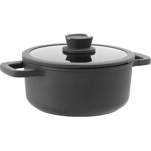 BergHOFF Leo Kookpan - Stone+ - 24cm - Recycled - Geïntegreerde Afgietopening