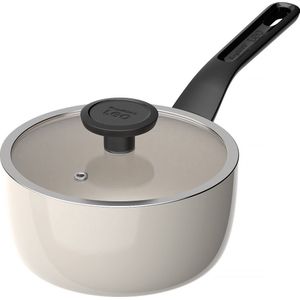 LEO Sauspan antikleef met deksel Glints Spirit - Ø 18cm - Wit - PFAS-vrij