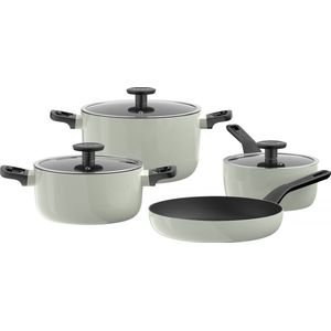 LEO 7-delige kookpottenset antikleef Glints Sage - Vert - PFAS-vrij