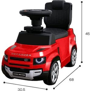 Land Rover Defender Loopauto - 1 tot 3 jaar - Officiële Licentie - Rood
