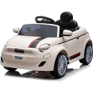 Fiat 500e - Elektrische kinderauto - 12V Accu Auto - Voor Jongens en Meisjes - Afstandsbediening - Wit