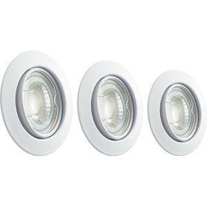 Twilight NEO 3-pack dimbare LED inbouwspots (wit), richtbaar, inclusief 3x GU10 LED lamp 5W - 2700K (warm wit), 5 jaar garantie, 25 000 branduren