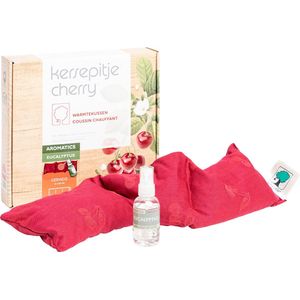 Kersepitje® Cervico Aromatics Eucalyptus - Langwerpig Kersenpitkussen - Pittenzak - Pittenzak Magnetron - Incl. Aromaspray - Valentijn