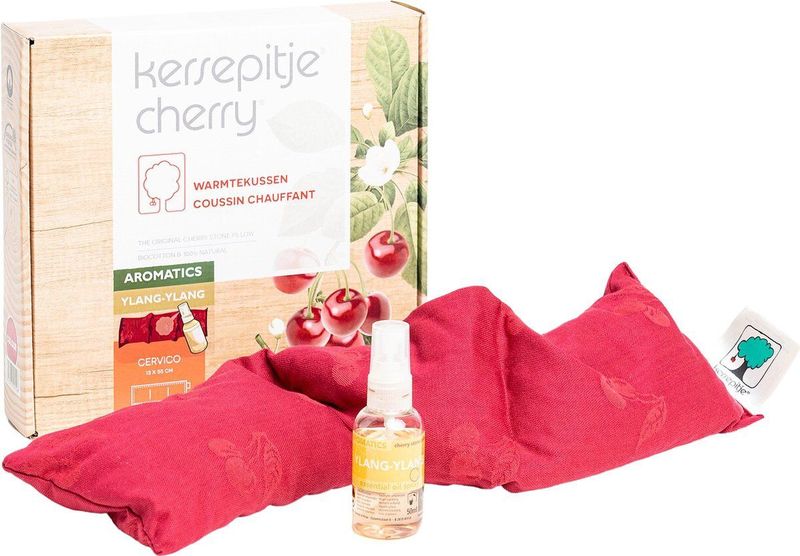 Kersepitje® Cervico Aromatics Ylang Ylang - Langwerpig Kersenpitkussen - Incl. Aromaspray