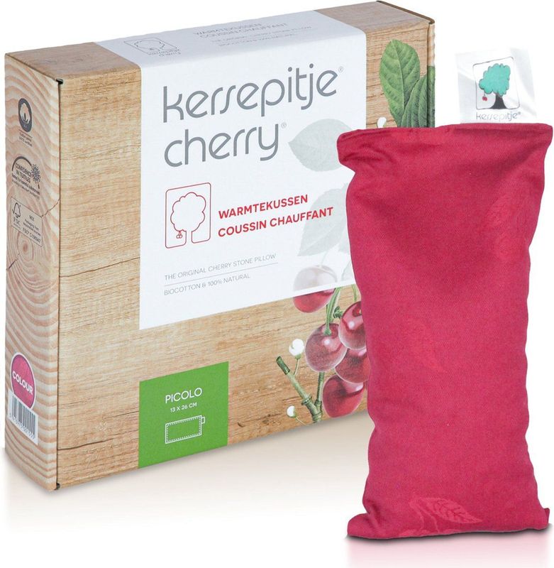 inatura Kersepitje Picolo kersenpitkussen - opwarmbaar - koud warm kompres - 13x26cm