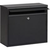 Practo Garden - Brievenbus - Calgary - Gelakt staal - Extra diep - Zwart - 31x36x15 cm