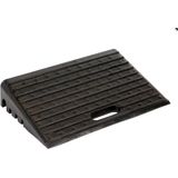 Rubberen oprijhelling met antislip - 49 x31 x 10 cm - drempelhulp