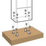 Staande pakketbrievenbus DORTMUND ZWART deurtje achterzijde