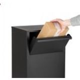 Staande pakketbrievenbus DORTMUND ZWART deurtje achterzijde