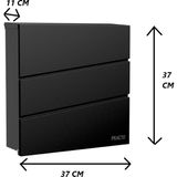 Practo Garden - Brievenbus - Zwart - Wandbrievenbus - Dijon