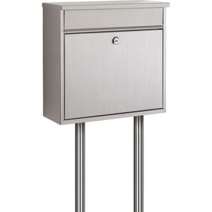 Practo Garden Brievenbuspalen - Inox - Inclusief Bevestigingsmateriaal