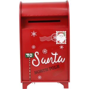 Brievenbus Kerst Santa North Pole - metaal 35x22x62