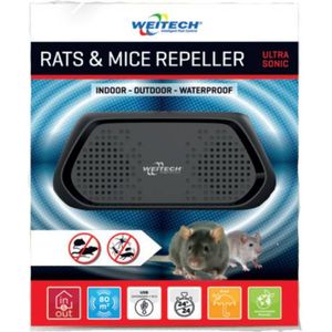 Weitech - Ultrasone ratten- en muizenverjager - Rattenverjager - 1 stuk in verpaking