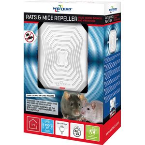 Weitech - Ratten- en muizenverjager - Muizenverjager 150 M²- 1 stuk in verpaking