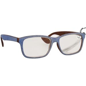 Pharma Glasses - Palerma Jeans - Leesbril - +3.50 - Met Etui in Jeans-Optik