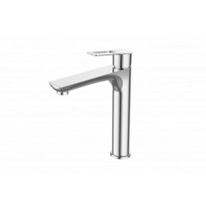 Sanimar Palma Lavabo Wastafelkraan Verhoogd 26x15.6 cm Messing Chroom