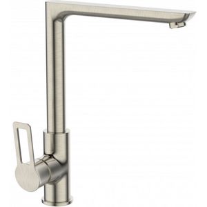 Wastafelkraan Sanimar Braga Geborsteld Inox