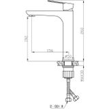 Wastafelkraan sanimar braga verhoogd geborsteld inox